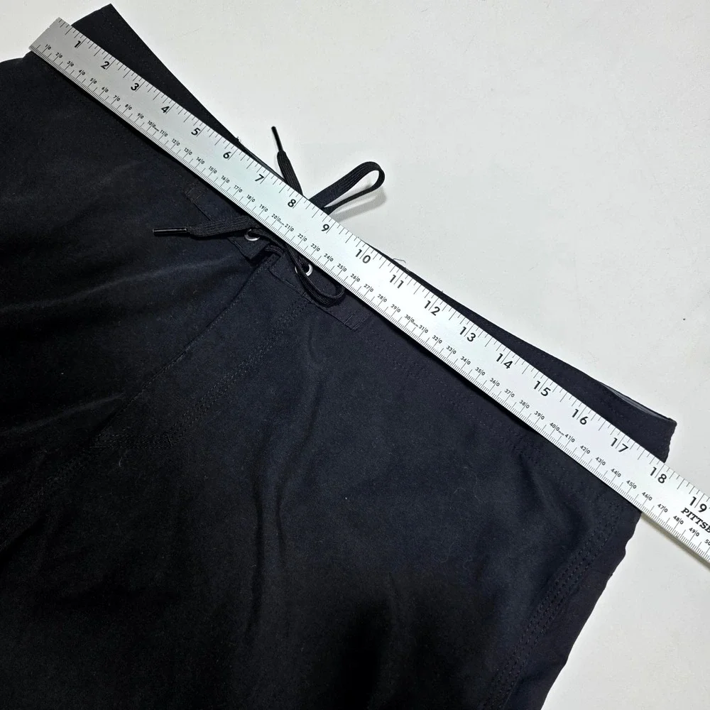 Quiksilver Boardshorts Mens 34 Black Cargo Pocket Recycled Swim Trunks Surfwear